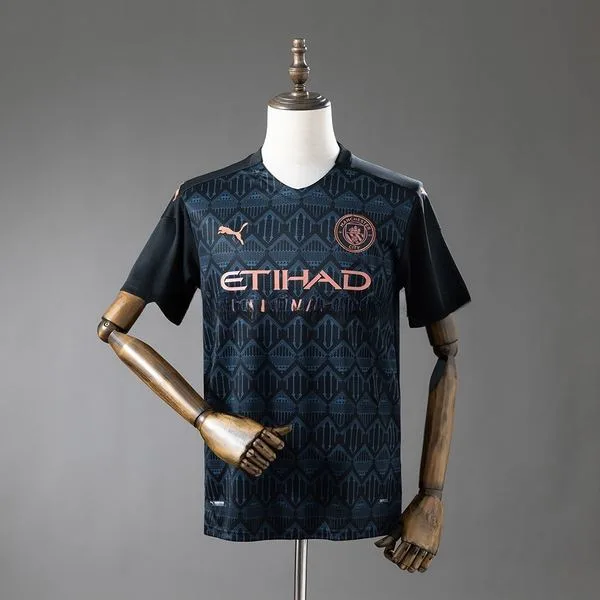 Camiseta de fútbol Manchester City 2020/21 VISITANTE MANGA CORTA VERSION FAN